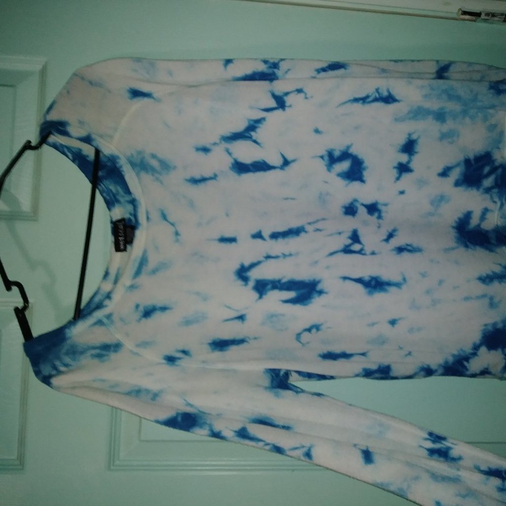 Blue Tie-Dye Sweater